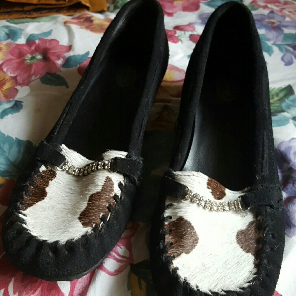 Women Dr Scholls Cowhide Small Heel Shoes Sz 7.5m