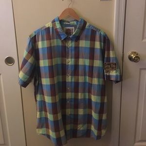 Multi-colored casual button-down shirt