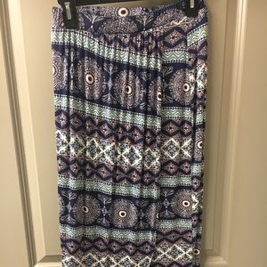 Printed Long Tulip Hem Skirt Printed Long Tulip Hem Skirt