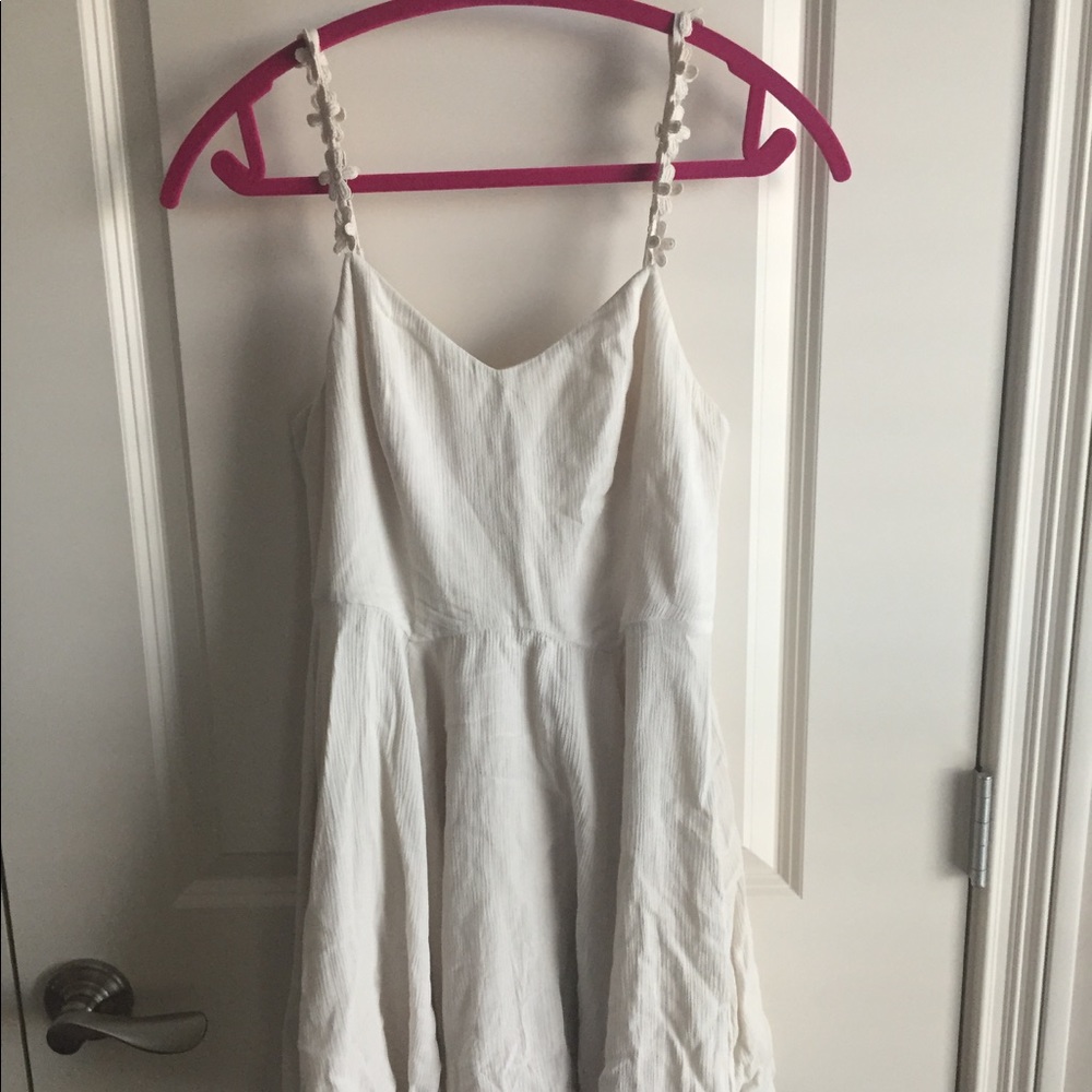 Creme Sundress with Floral Straps