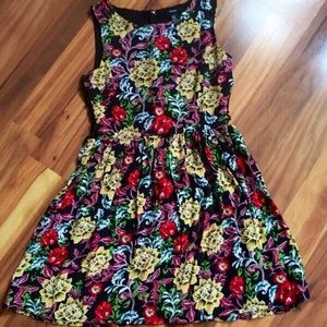 Floral Lace Up Dress Floral Lace Up Dress