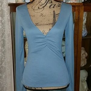 Blue Long Sleeve Top M