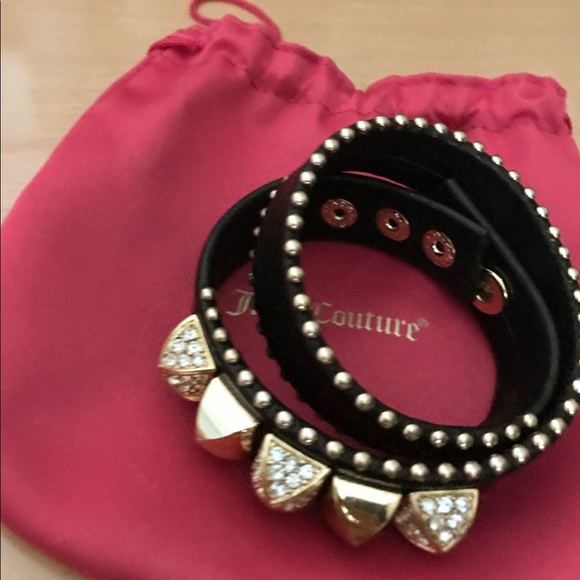 Wrap Around Juicy Couture Leather Studded Bracelet - Picture 3 of 5