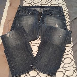 Rock & Republic Straight Leg Distressed Jean