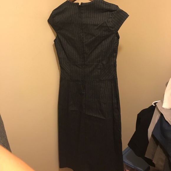 Grey and white pinstripe dress - Picture 3 of 3