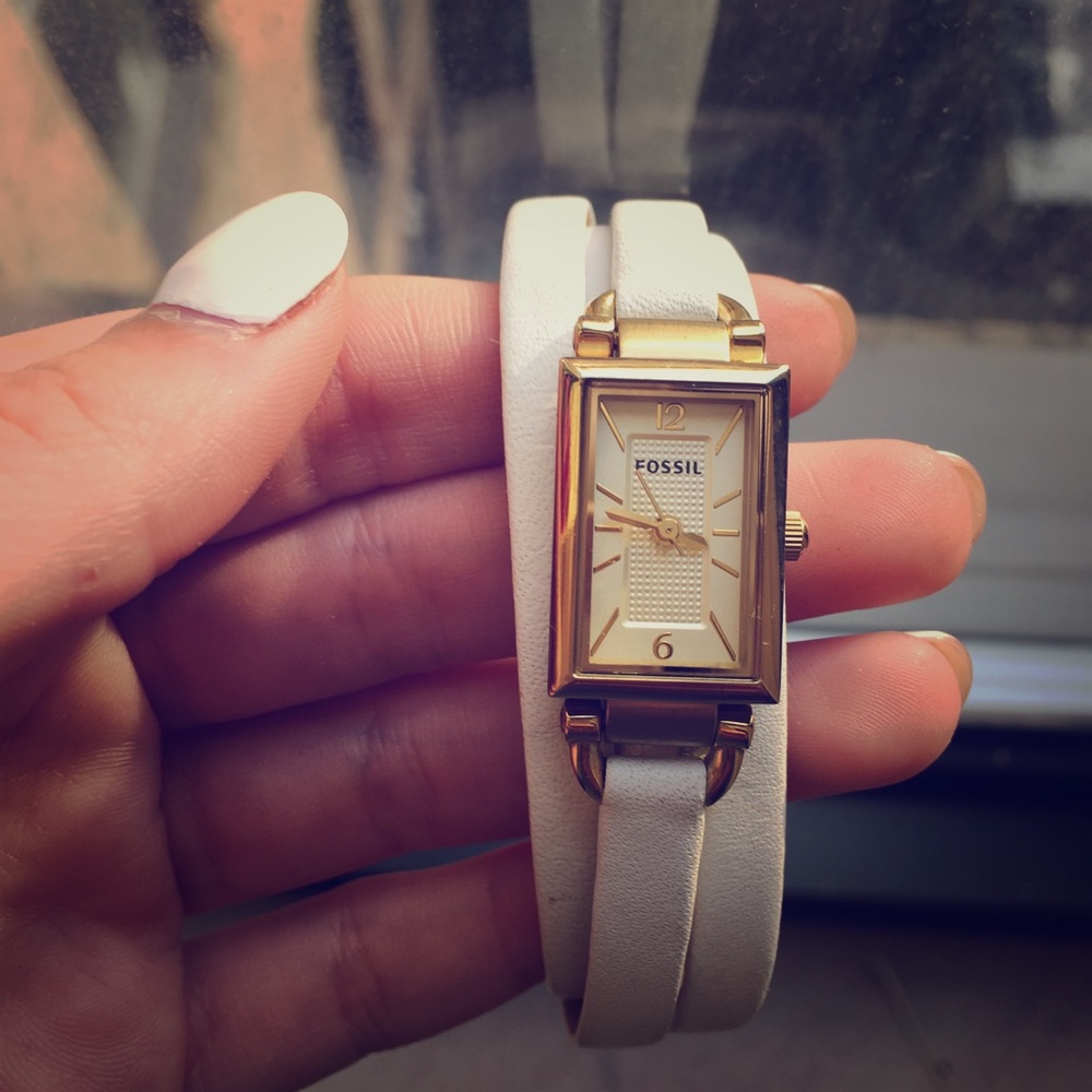 Fossil White Watch
