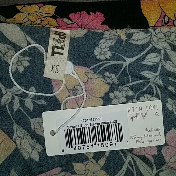 New spell designs sayulita blouse nightshade gypsy - Picture 5 of 8