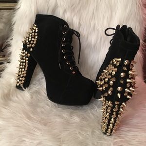 Jeffrey Campbell Anckle Boot Spike, Black, 11 M