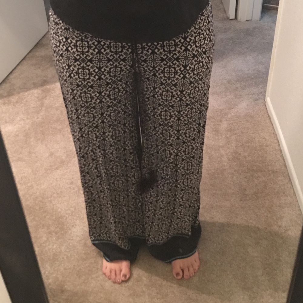 Black Patterned pants