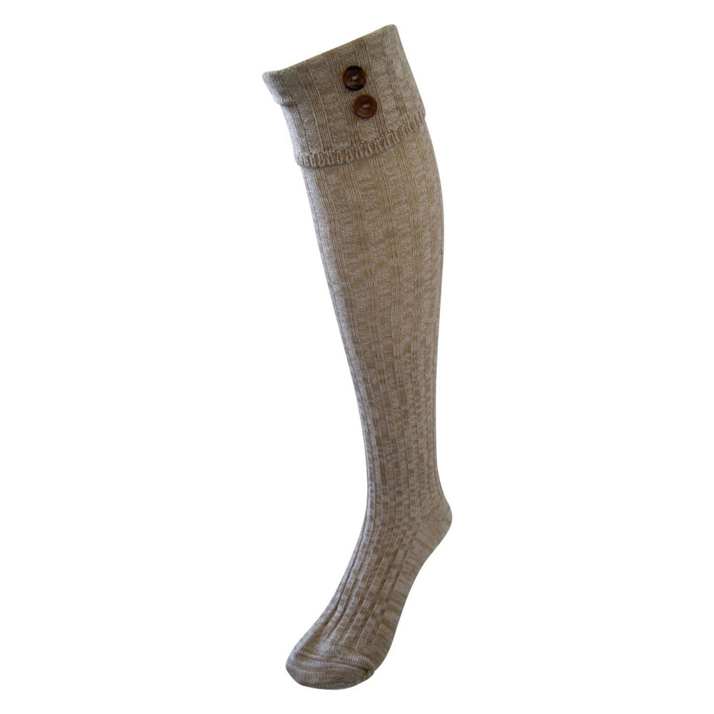 NOELLE Women’s' Fold over Boot Sock (Brown)