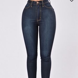 NWT Fashion Nova Dark High Waisted Jeans