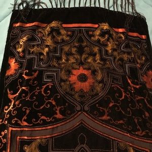 Velvet scarf in fall colors