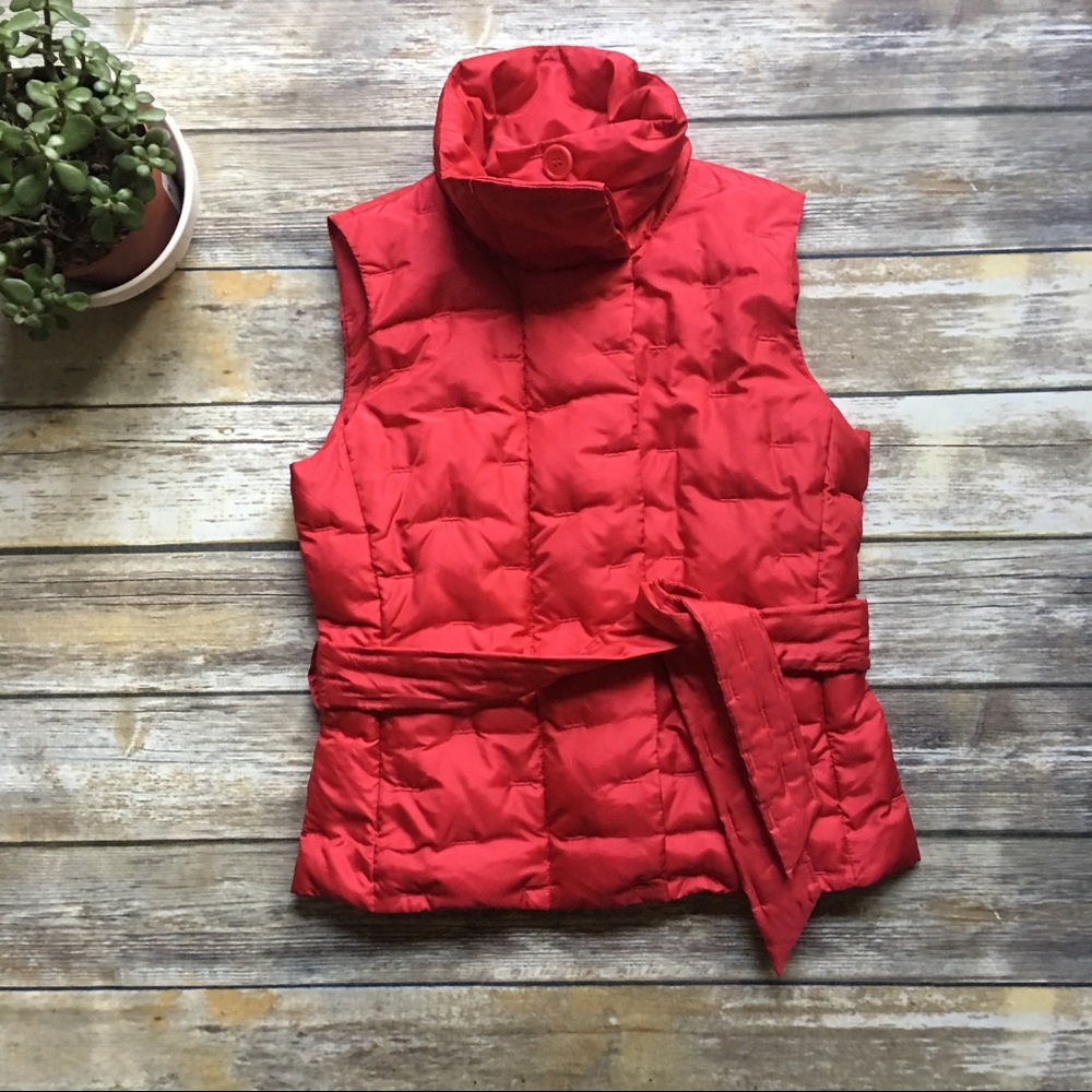 Talbots Petite Puffer Vest with stitch detailing