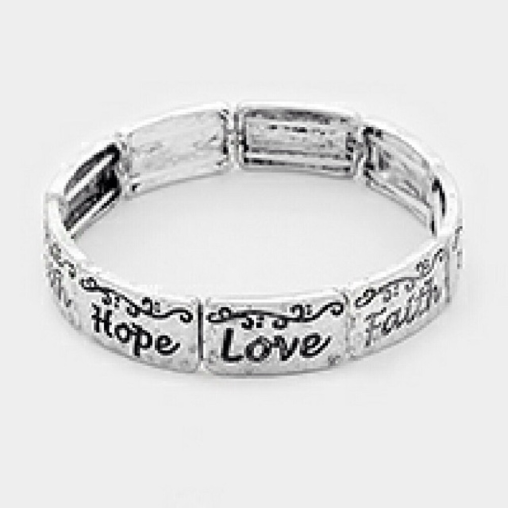 "Hope,Love,Faith" Bracelet SOLD OUT