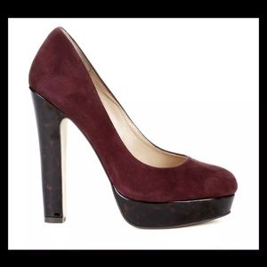NIB Sole Society Marcella Pump Burgundy Suede 6.5