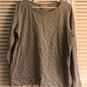Ann Taylor LOFT Sweater. Size Large. Gray/White