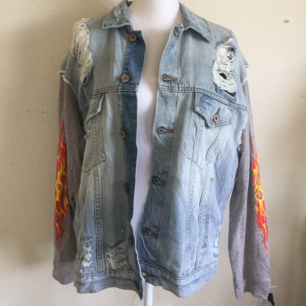 LF flame denim jackets - Picture 2 of 4