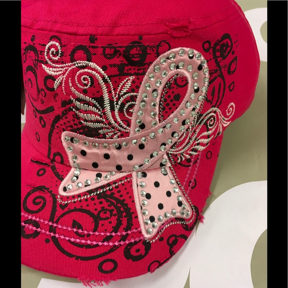 Pink Ribbon Baseball Hat - Picture 2 of 3