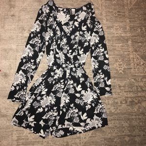 Floral b/w romper
