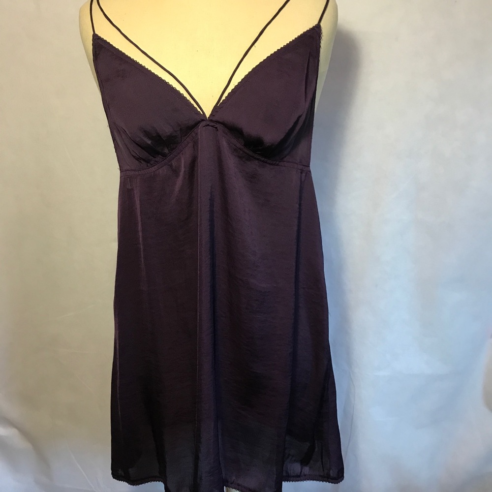 Free People purple silky slip dress