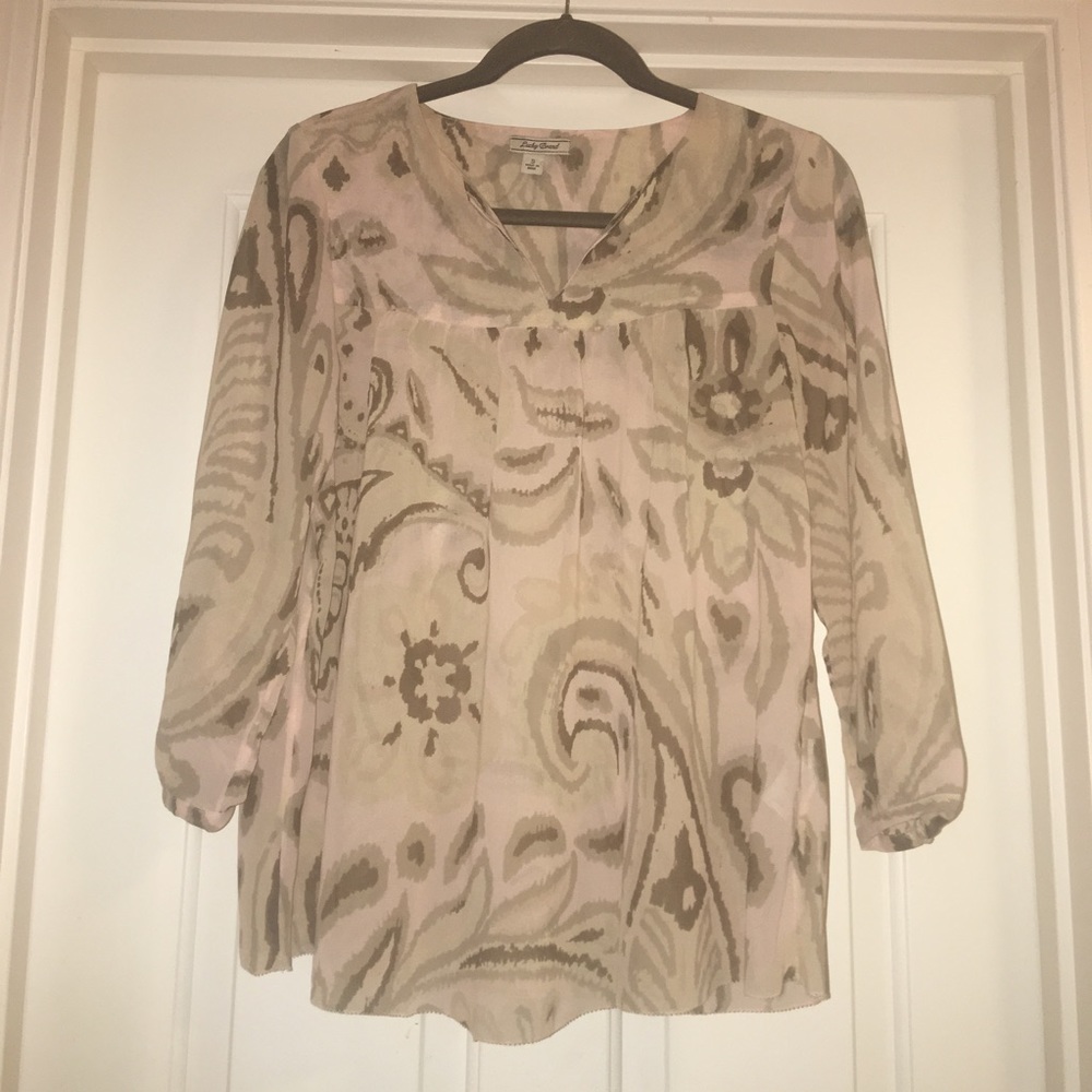 Lucky Brand 3/4 sleeve blouse. Worn once!