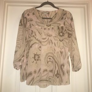 Lucky Brand 3/4 sleeve blouse. Worn once!