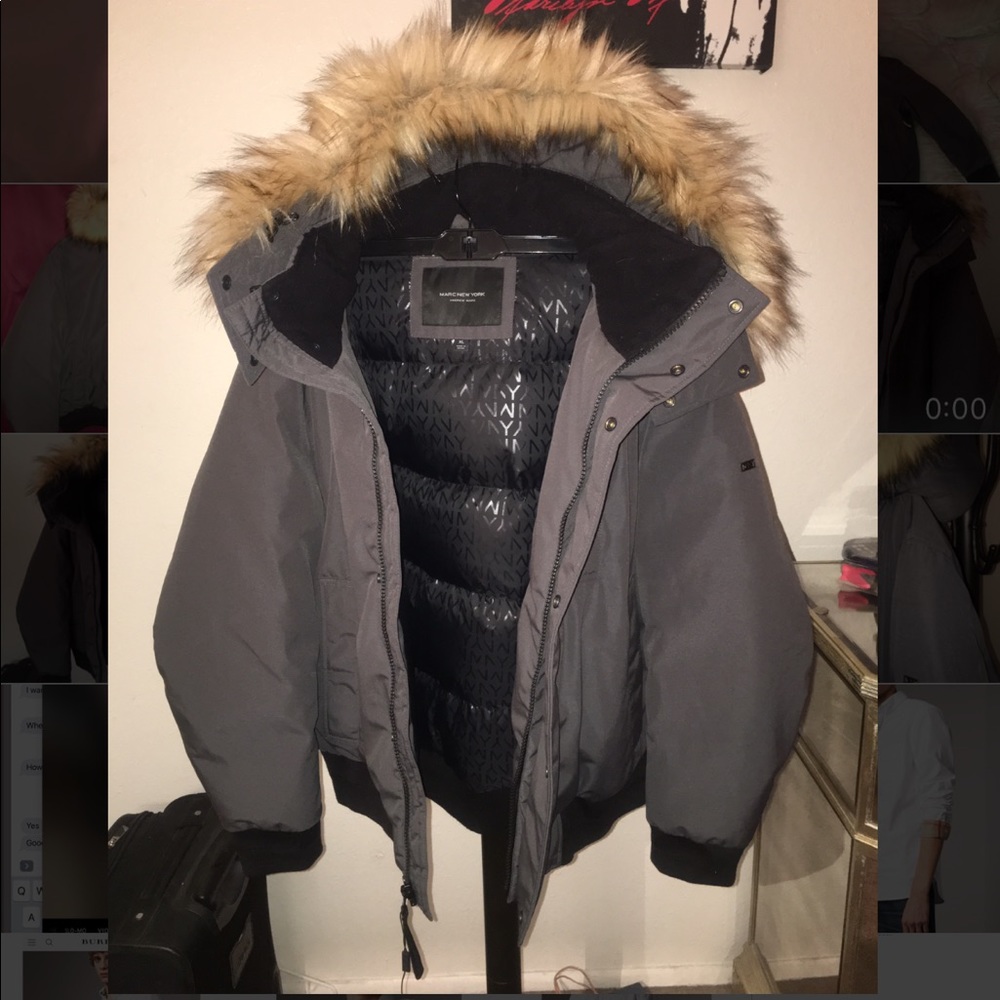 MARK NEW YORK Men's Knox Hooded Bomber Jacket. XL