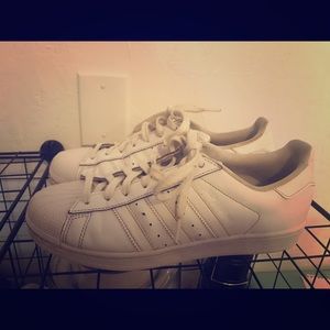 Adidas Shell Toes All White!!