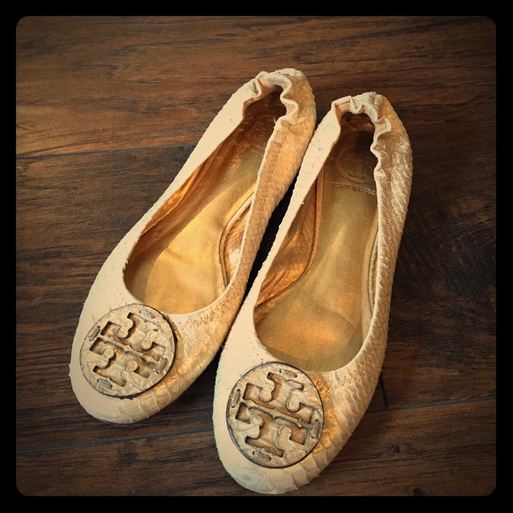 Tory Burch snakeskin ballet flats