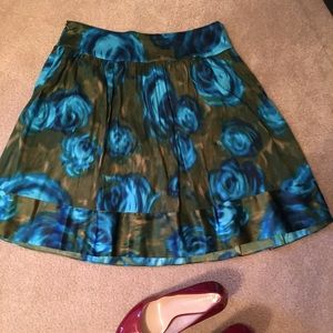 Watercolor floral skirt