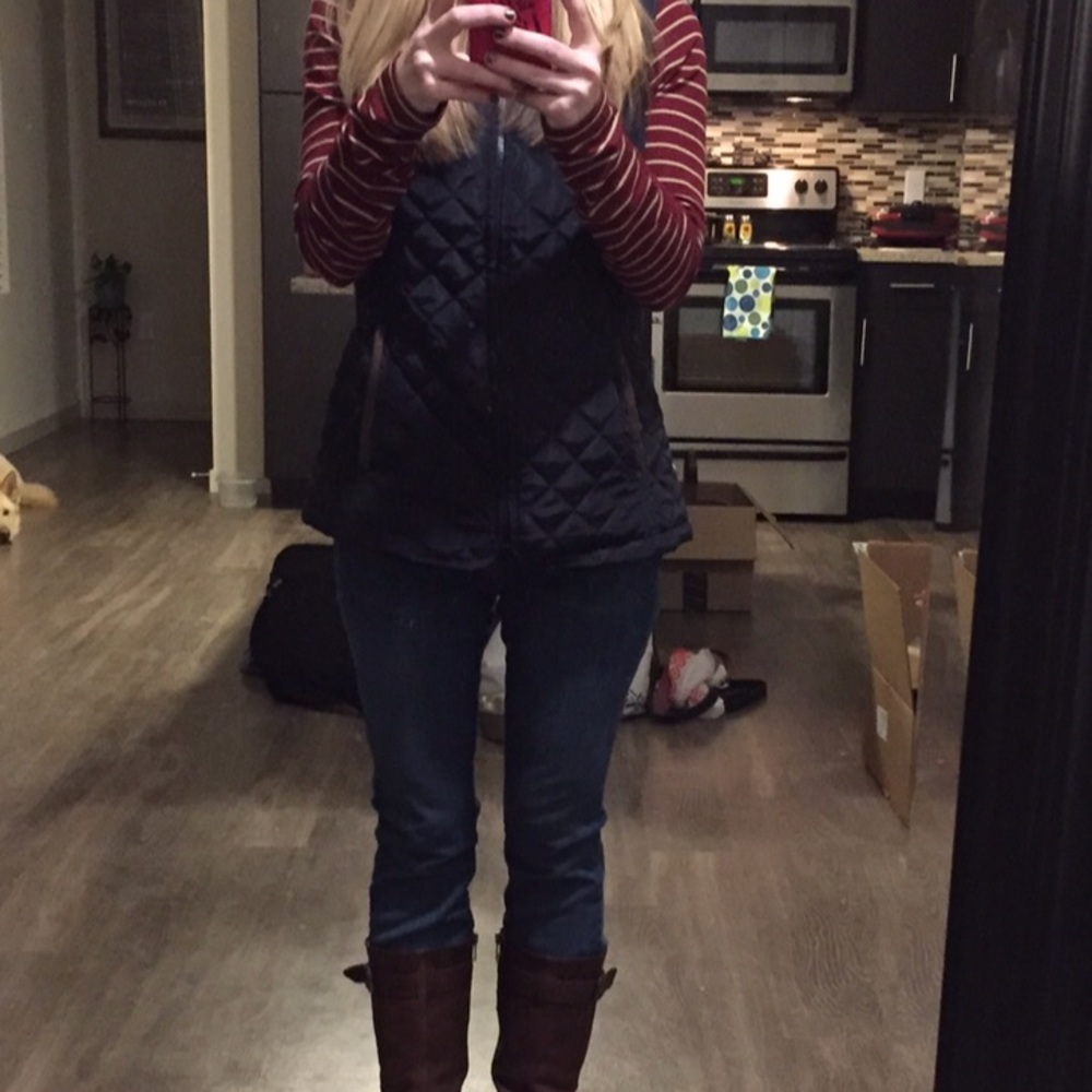 Tea n rose quilted puffer vest