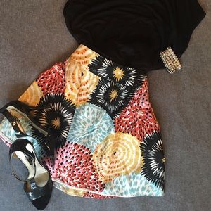 Brooklyn Industries Silk Floral Skirt