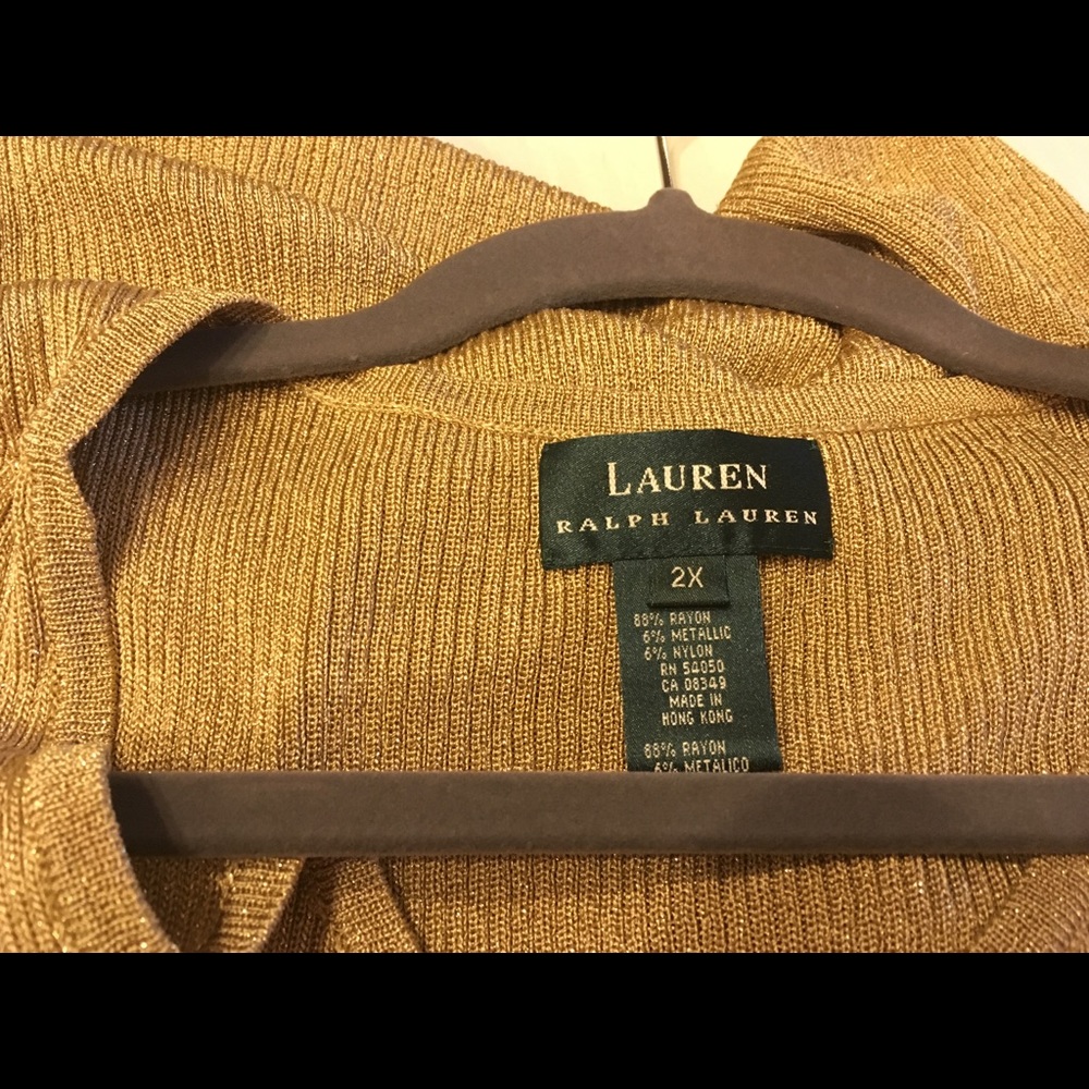 Gold Ralph Lauren Sleeveless Knit Top