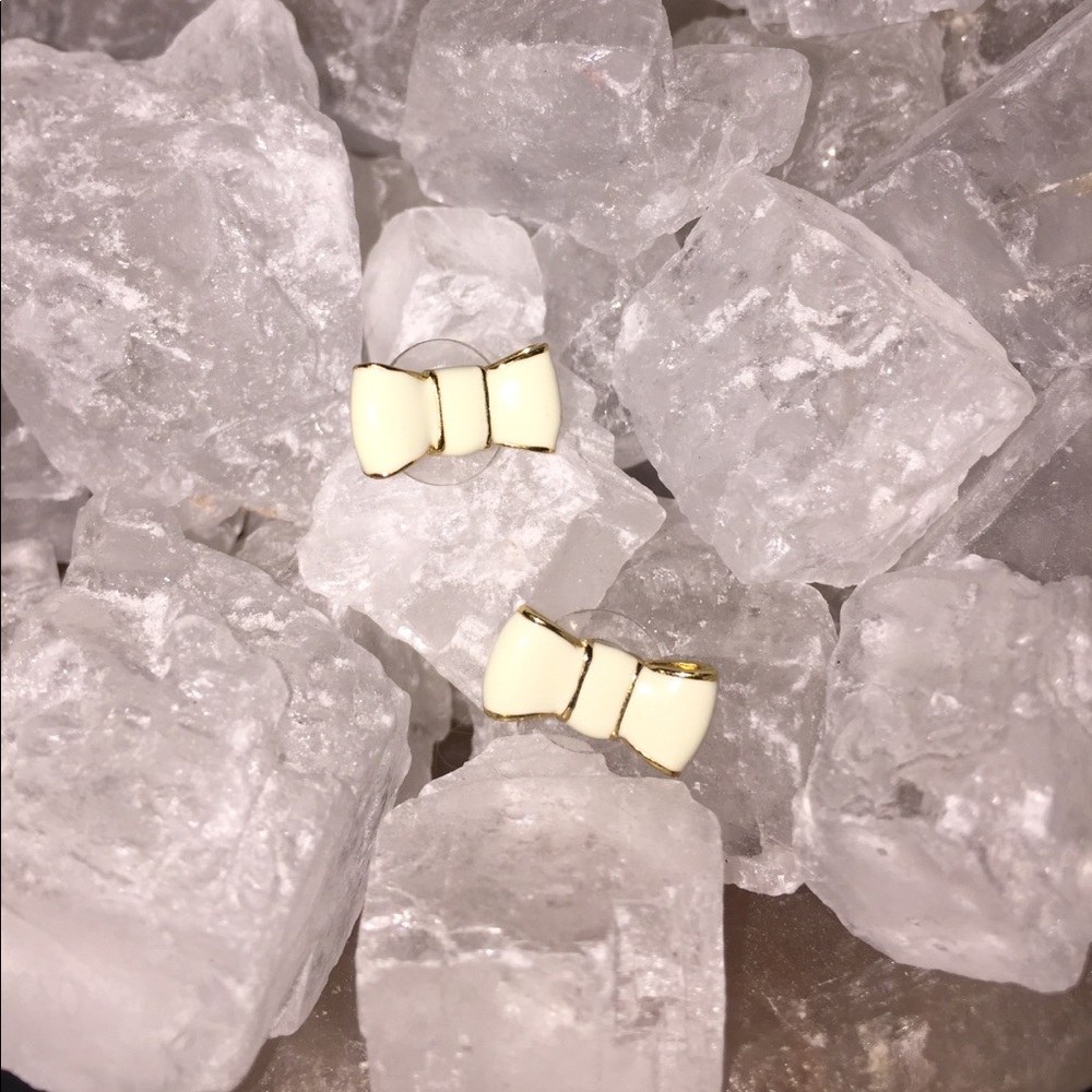 Kate Spade White Bow Earrings