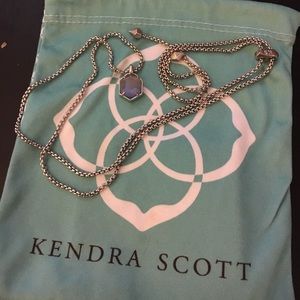 Two necklace--slate cat's eye