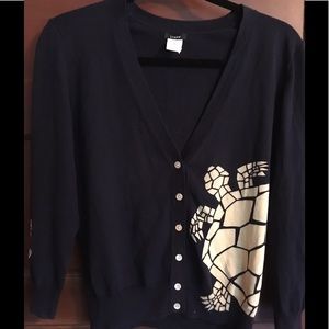 🐢 NWOT Adorable J Crew Turtle Cardigan 🐢