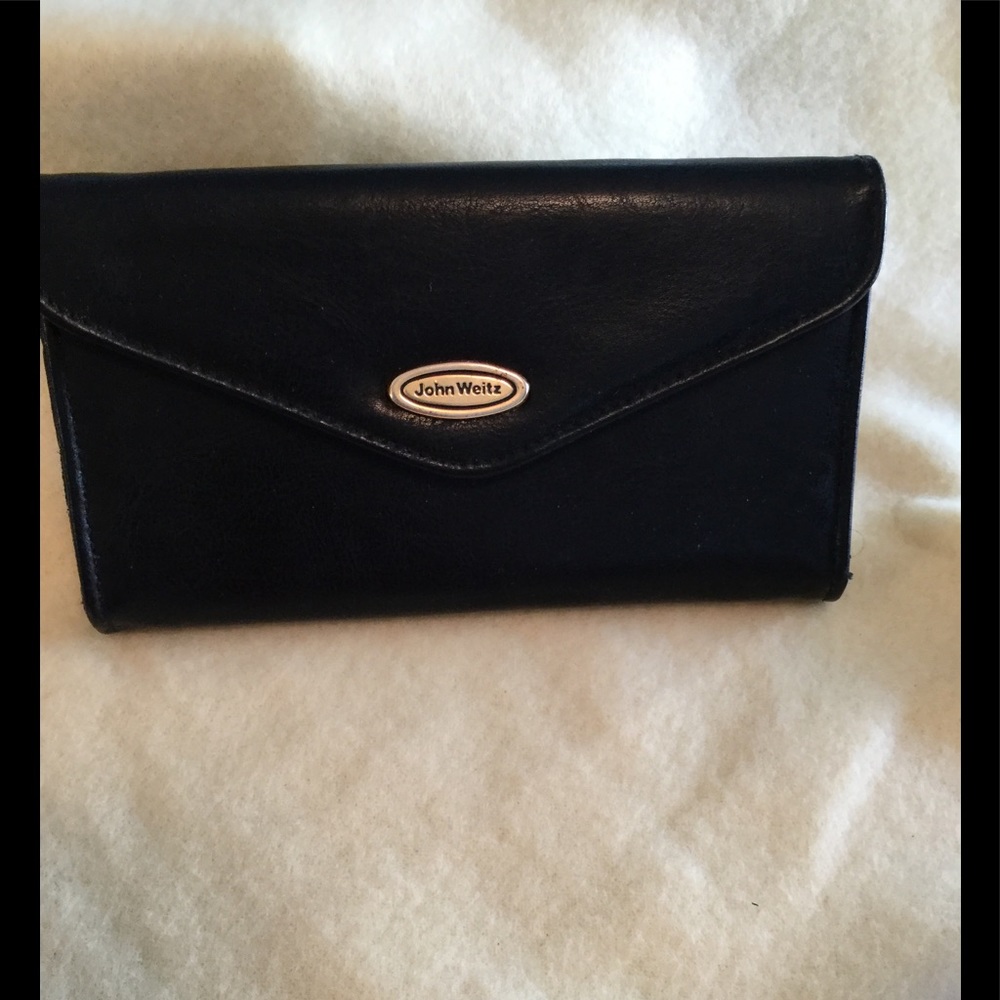 JOHN WEITZ BLACK LONG NARROW WALLET 🌟