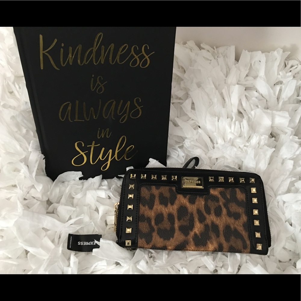 Express Leopard w/ Black Wallet