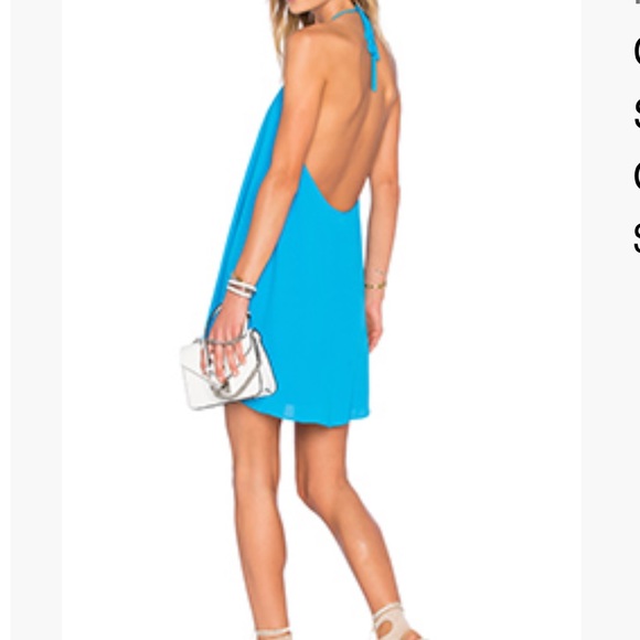 NBD Dresses & Skirts - NBDxNaven turquoise halter dress XS