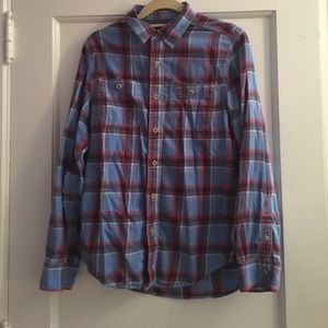 Blue and red flannel