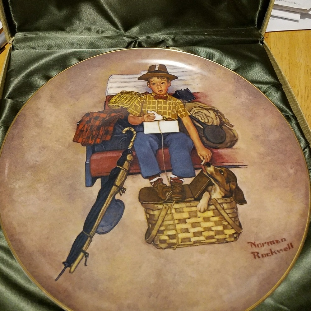 Norman Rockwell Scotty stowaway plate