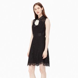 Kate Spade Black Lace A-Line Dress