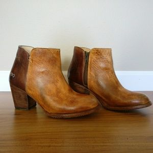 Bedstü Yell Tan Teak Leather Booties