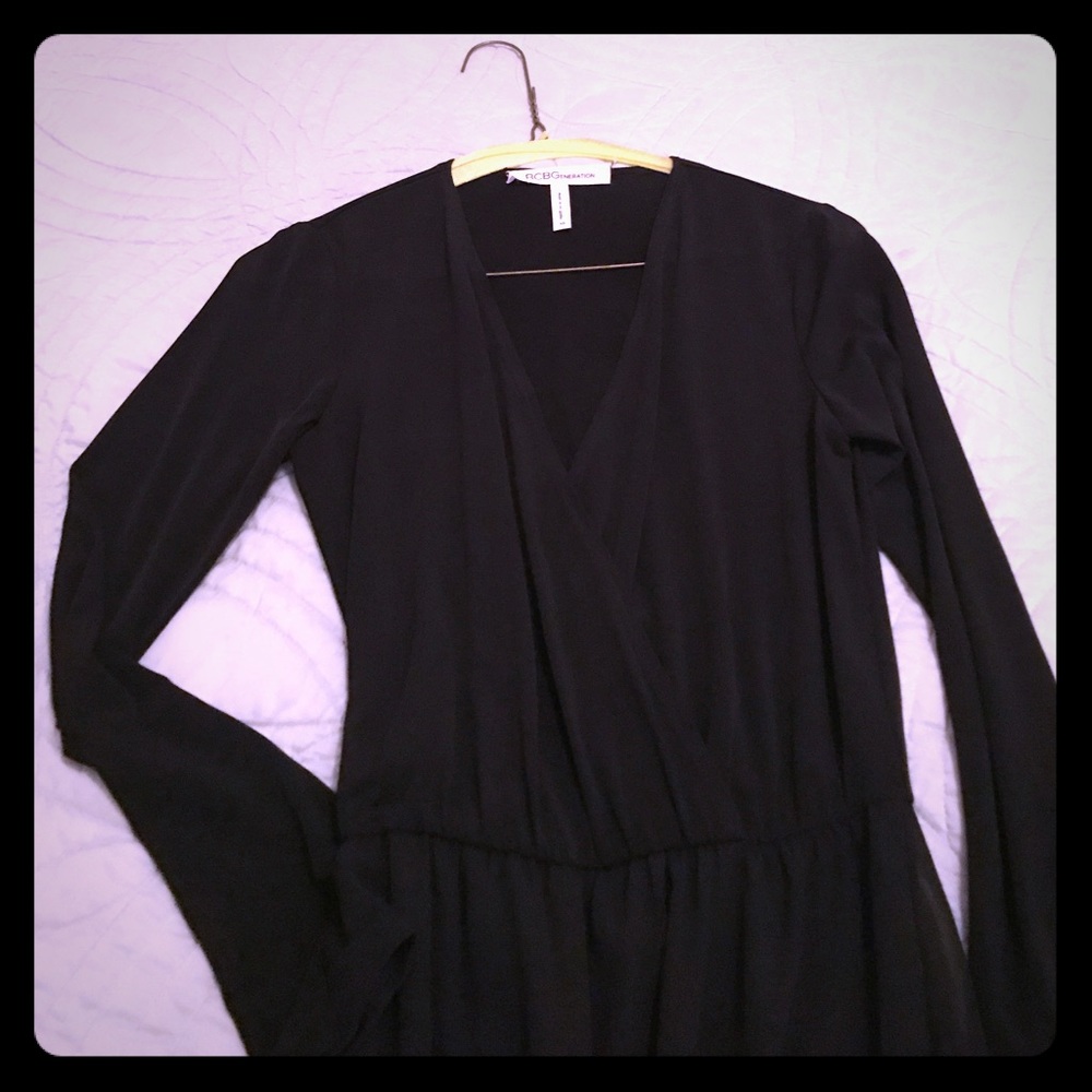 BCBG long black dress XS