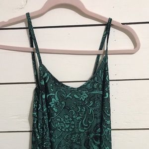 Crushed velvet tank top