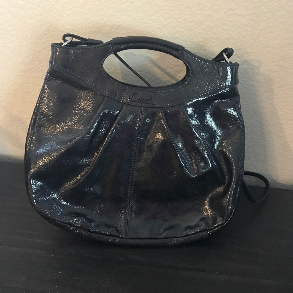 Black leather purse