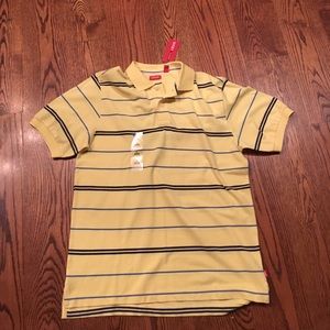 Izod yellow striped polo