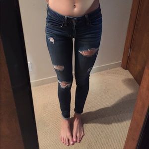 Ripped skinny jeans!