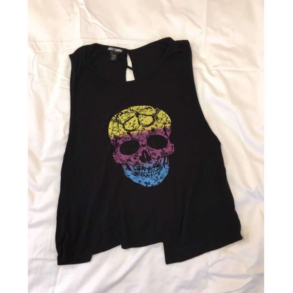 Ombre Butterfly Skull Tank Top