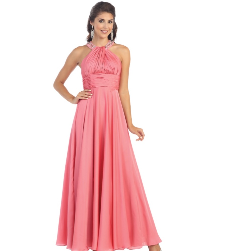 Beaded & Satin Gown
